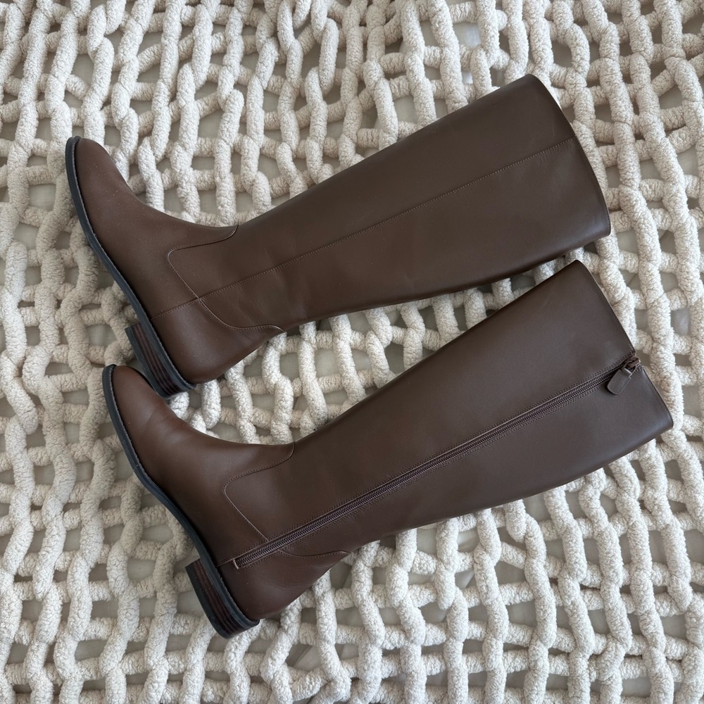 Stuart Weitzman brown riding boots